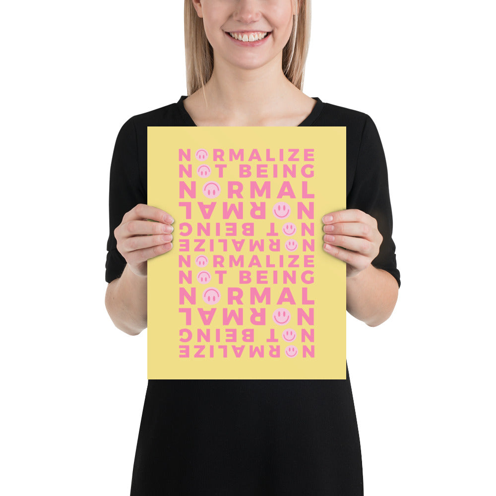 Non-Normative Poster – Modern Smiley Neurodiverse Affirmation Wall Art