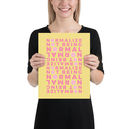 Non-Normative Poster – Modern Smiley Neurodiverse Affirmation Wall Art
