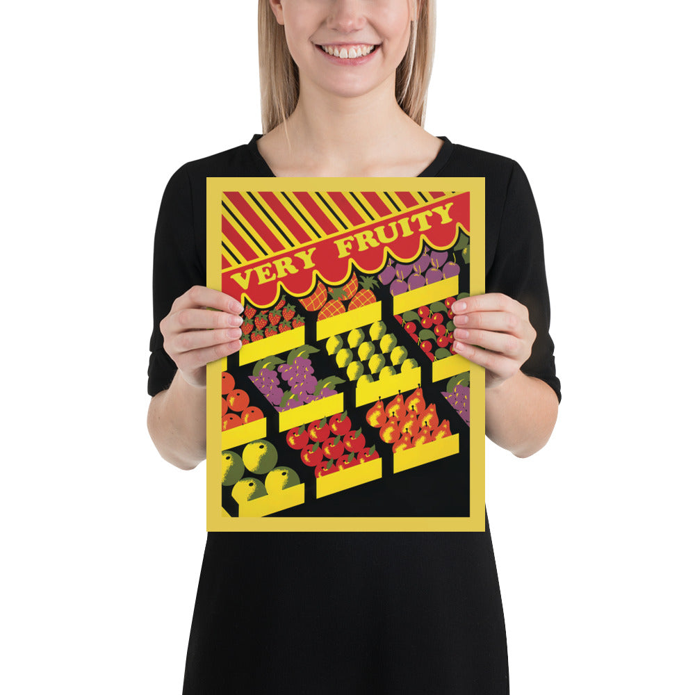 Very Fruity Poster – Queer Humor Vintage Style Wall Art