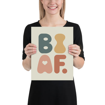 BI AF Poster – Colorful Modern Bisexual Pride Wall Art