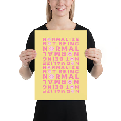Non-Normative Poster – Modern Smiley Neurodiverse Affirmation Wall Art
