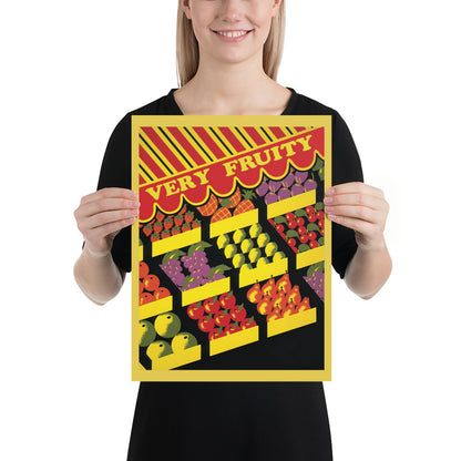 Very Fruity Poster – Queer Humor Vintage Style Wall Art