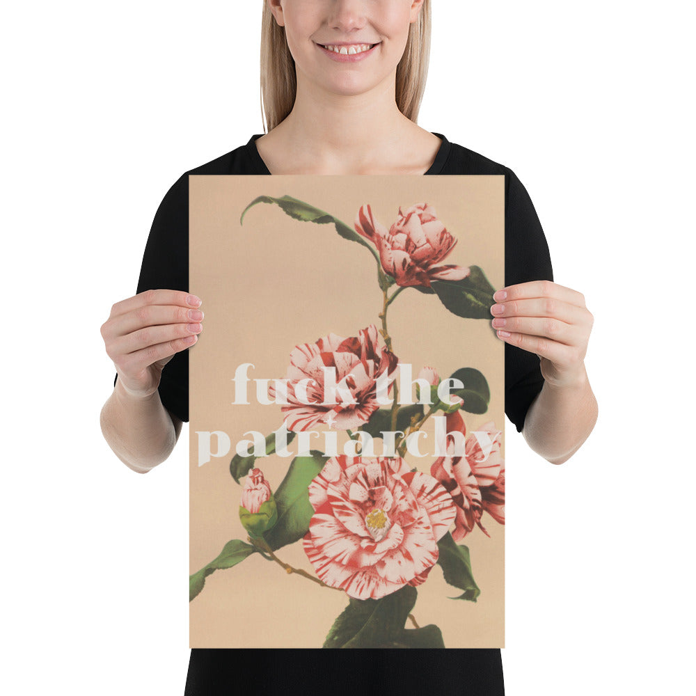 Feminist Poster – Vintage Floral Quote Empowerment Wall Art