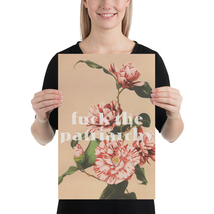 Feminist Poster – Vintage Floral Quote Empowerment Wall Art