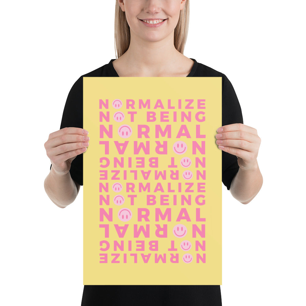 Non-Normative Poster – Modern Smiley Neurodiverse Affirmation Wall Art