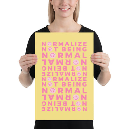 Non-Normative Poster – Modern Smiley Neurodiverse Affirmation Wall Art