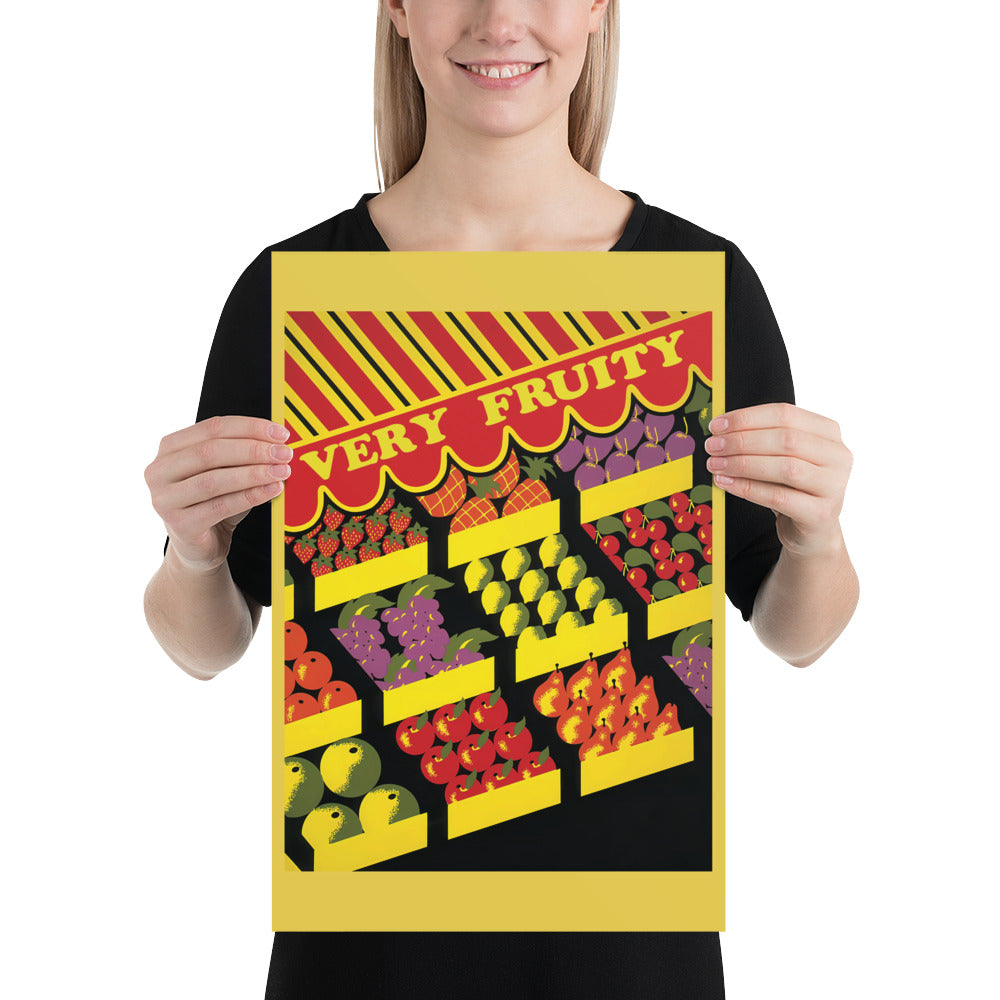 Very Fruity Poster – Queer Humor Vintage Style Wall Art