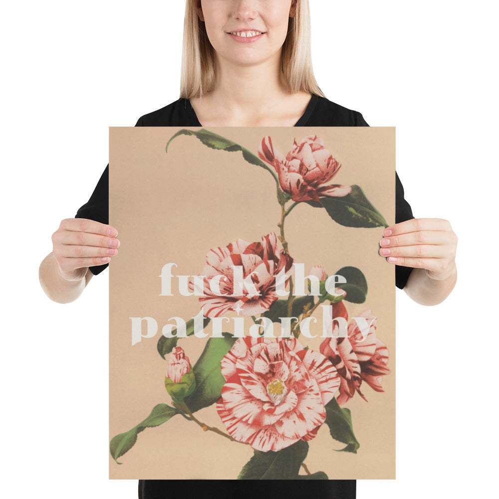 Feminist Poster – Vintage Floral Quote Empowerment Wall Art