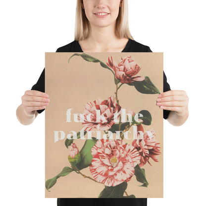 Feminist Poster – Vintage Floral Quote Empowerment Wall Art