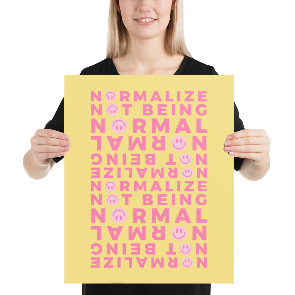 Non-Normative Poster – Modern Smiley Neurodiverse Affirmation Wall Art