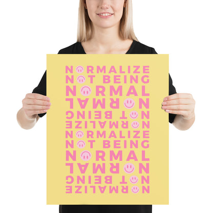 Non-Normative Poster – Modern Smiley Neurodiverse Affirmation Wall Art