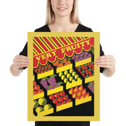 Very Fruity Poster – Queer Humor Vintage Style Wall Art