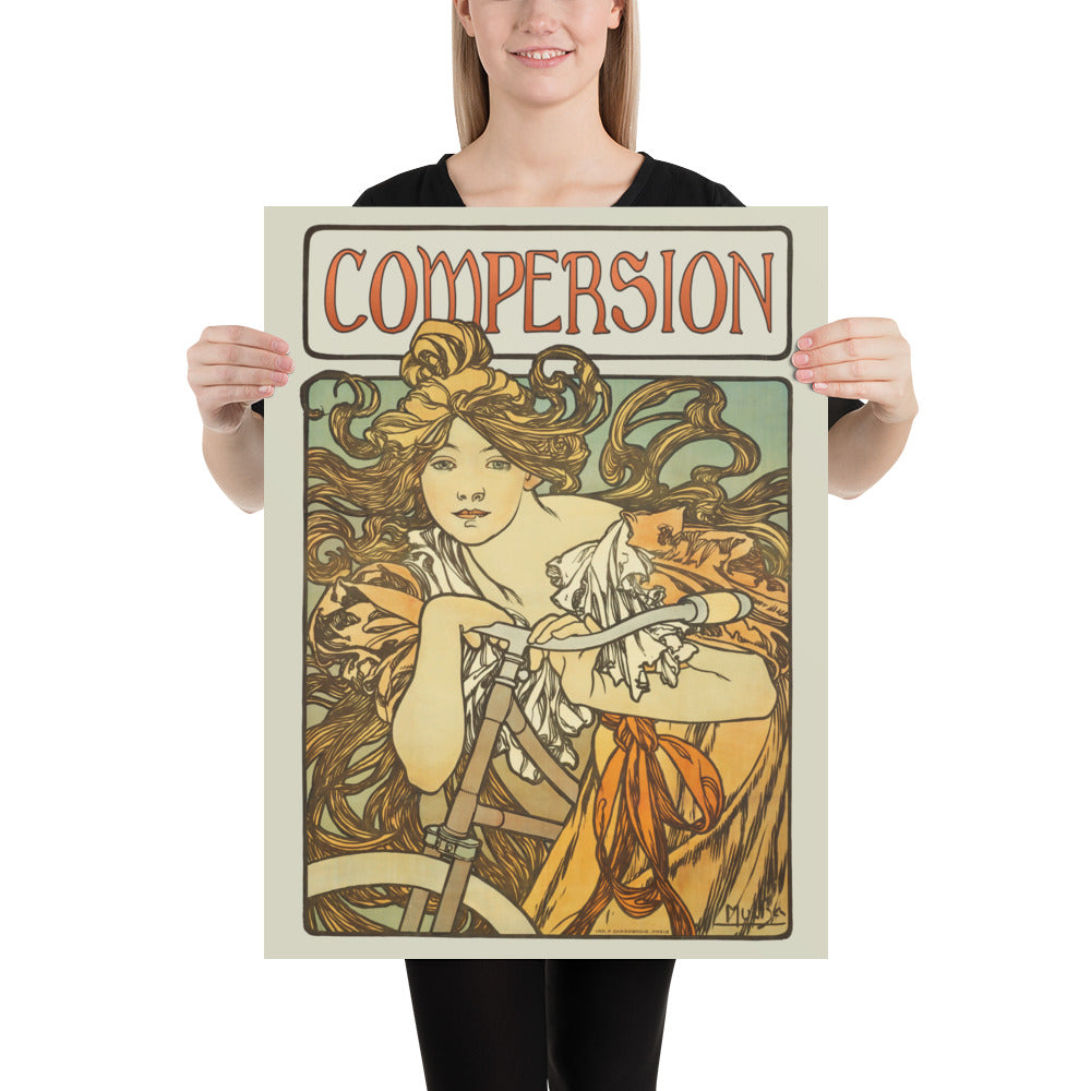 Vintage Compersion Poster – Art Nouveau Polyamory Wall Art
