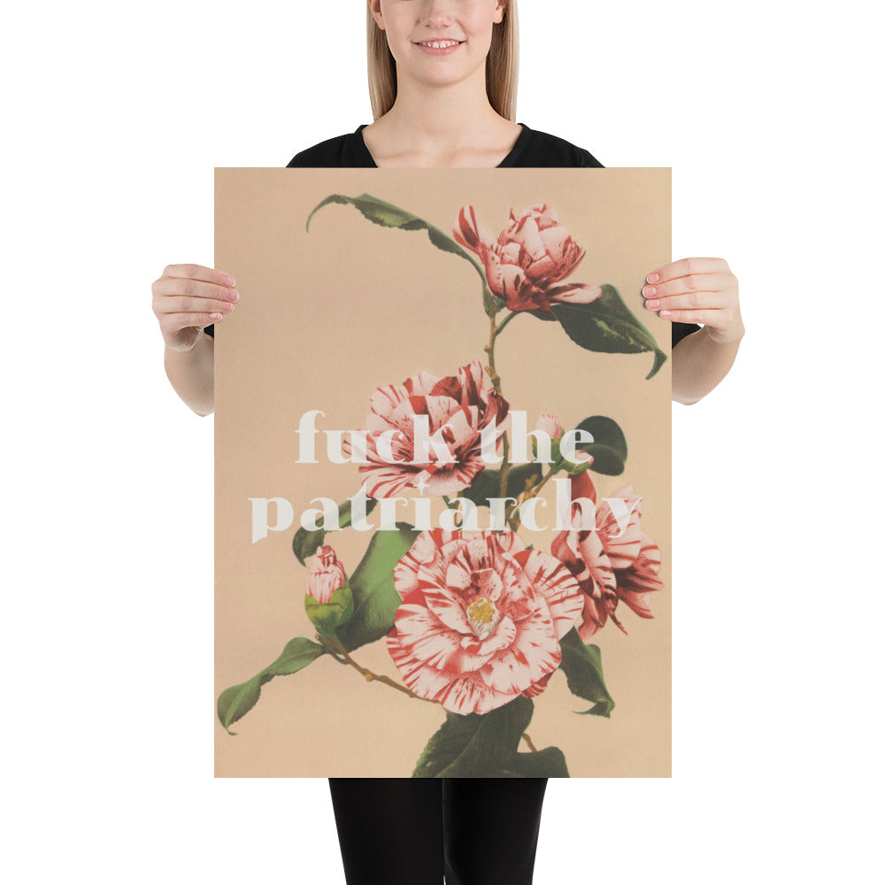 Feminist Poster – Vintage Floral Quote Empowerment Wall Art