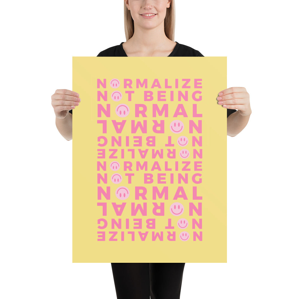 Non-Normative Poster – Modern Smiley Neurodiverse Affirmation Wall Art