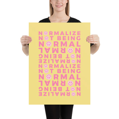 Non-Normative Poster – Modern Smiley Neurodiverse Affirmation Wall Art