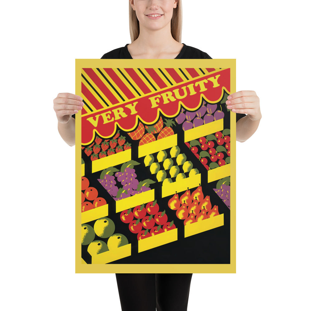 Very Fruity Poster – Queer Humor Vintage Style Wall Art