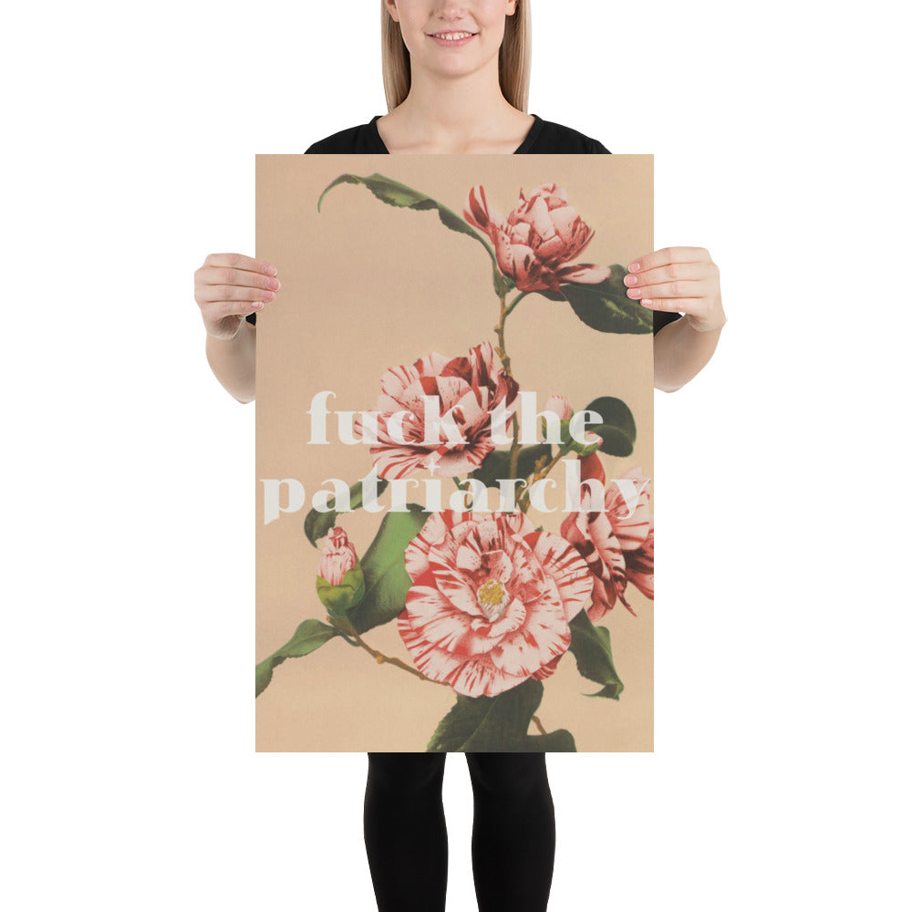 Feminist Poster – Vintage Floral Quote Empowerment Wall Art