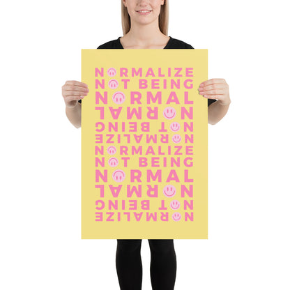 Non-Normative Poster – Modern Smiley Neurodiverse Affirmation Wall Art