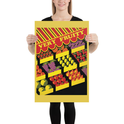 Very Fruity Poster – Queer Humor Vintage Style Wall Art