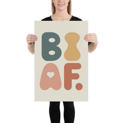 BI AF Poster – Colorful Modern Bisexual Pride Wall Art