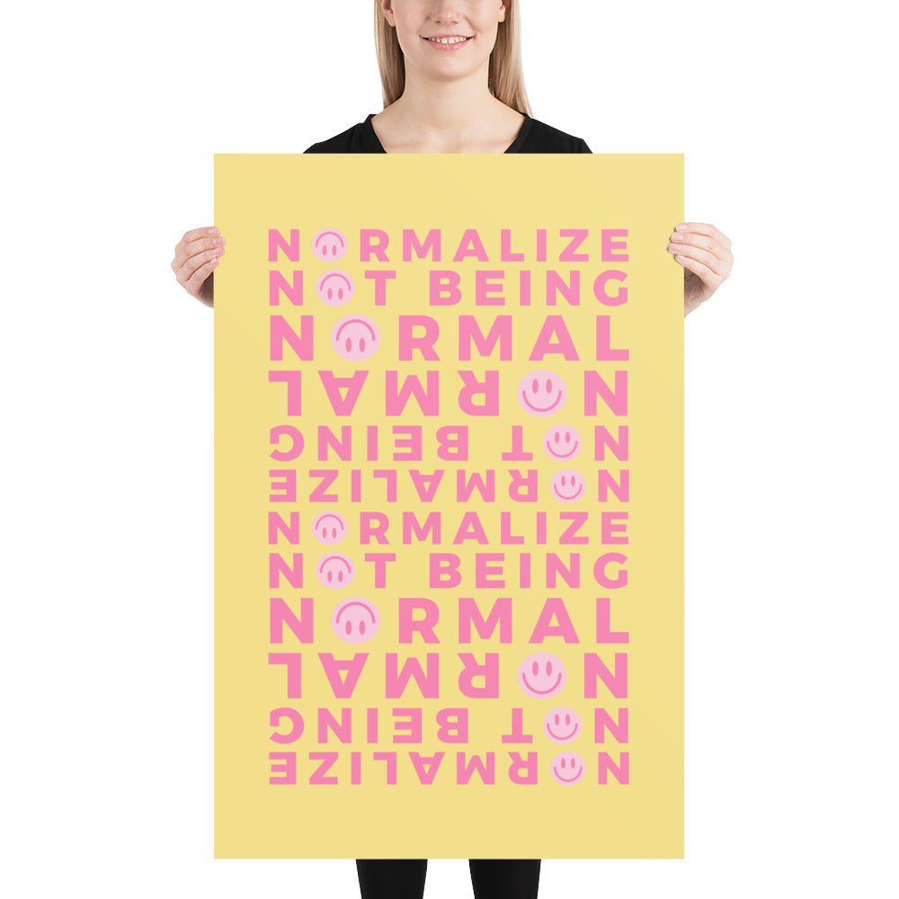 Non-Normative Poster – Modern Smiley Neurodiverse Affirmation Wall Art