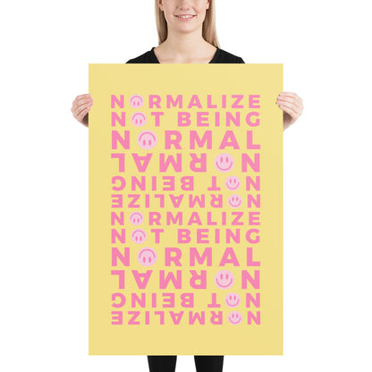 Non-Normative Poster – Modern Smiley Neurodiverse Affirmation Wall Art