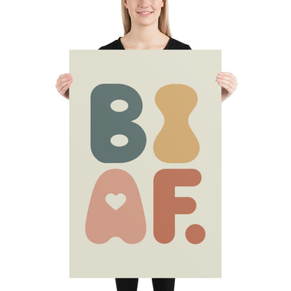 BI AF Poster – Colorful Modern Bisexual Pride Wall Art