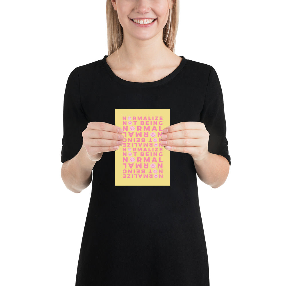 Non-Normative Poster – Modern Smiley Neurodiverse Affirmation Wall Art