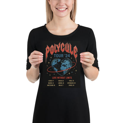 Polycule Tour Poster - Rock Band Style Polyamory Wall Art