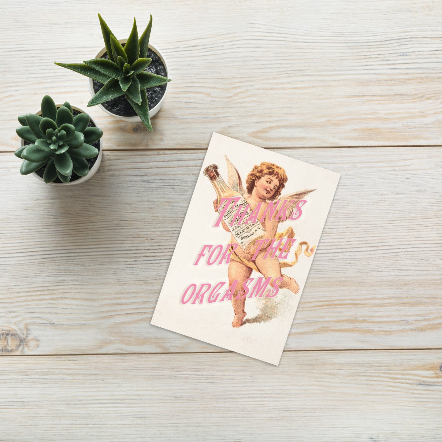 Thanks for the Orgasms Greeting Card – Vintage Cheeky Gratitude Stationery