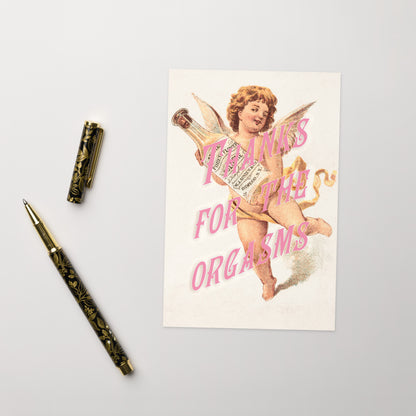 Thanks for the Orgasms Greeting Card – Vintage Cheeky Gratitude Stationery