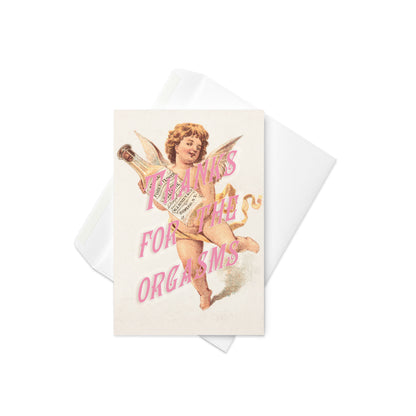 Thanks for the Orgasms Greeting Card – Vintage Cheeky Gratitude Stationery