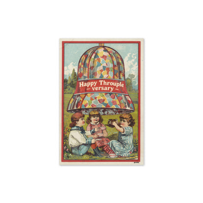 Happy Throuple-versary Greeting Card – Vintage ENM Celebration Card