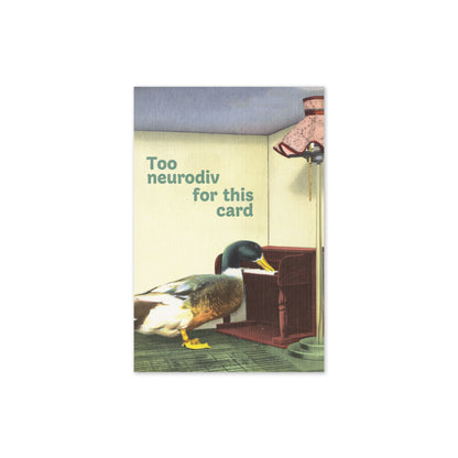 Too Neurodiv for This Card – Funny Vintage Neurodivergent Greeting Card