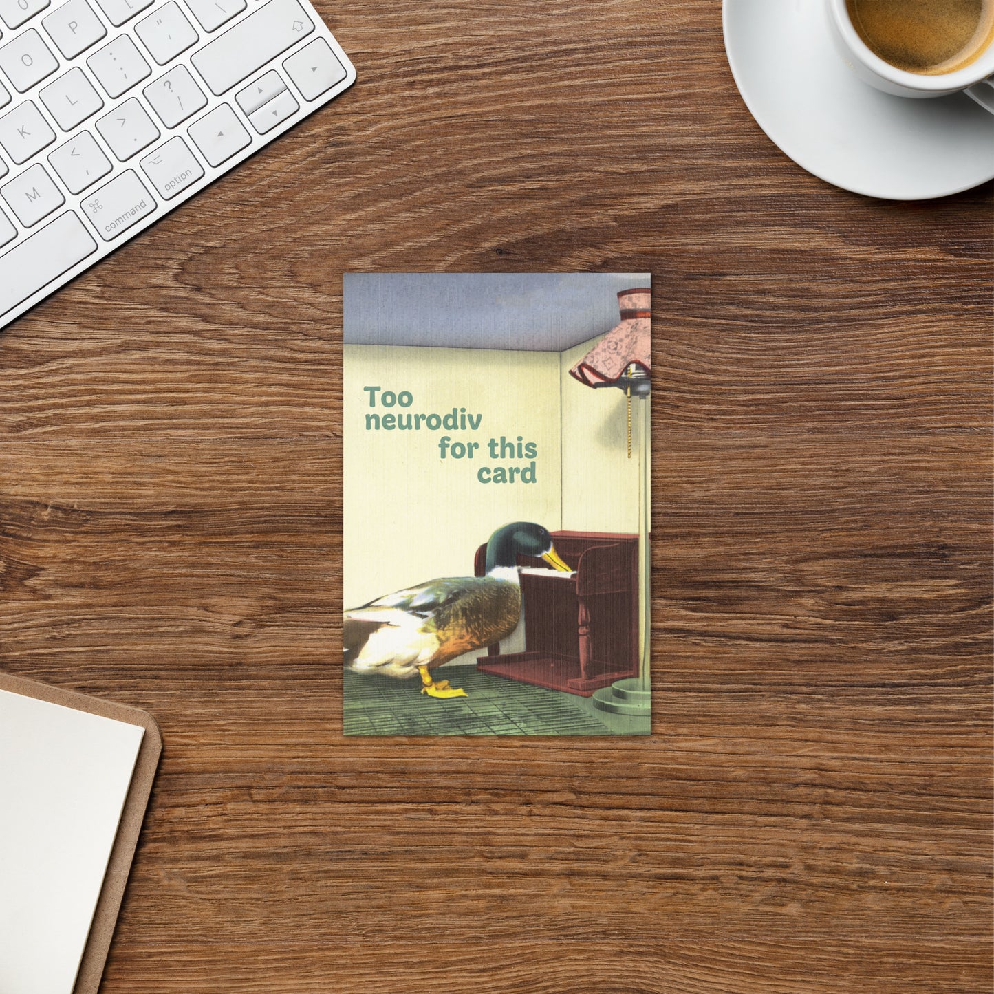 Too Neurodiv for This Card – Funny Vintage Neurodivergent Greeting Card