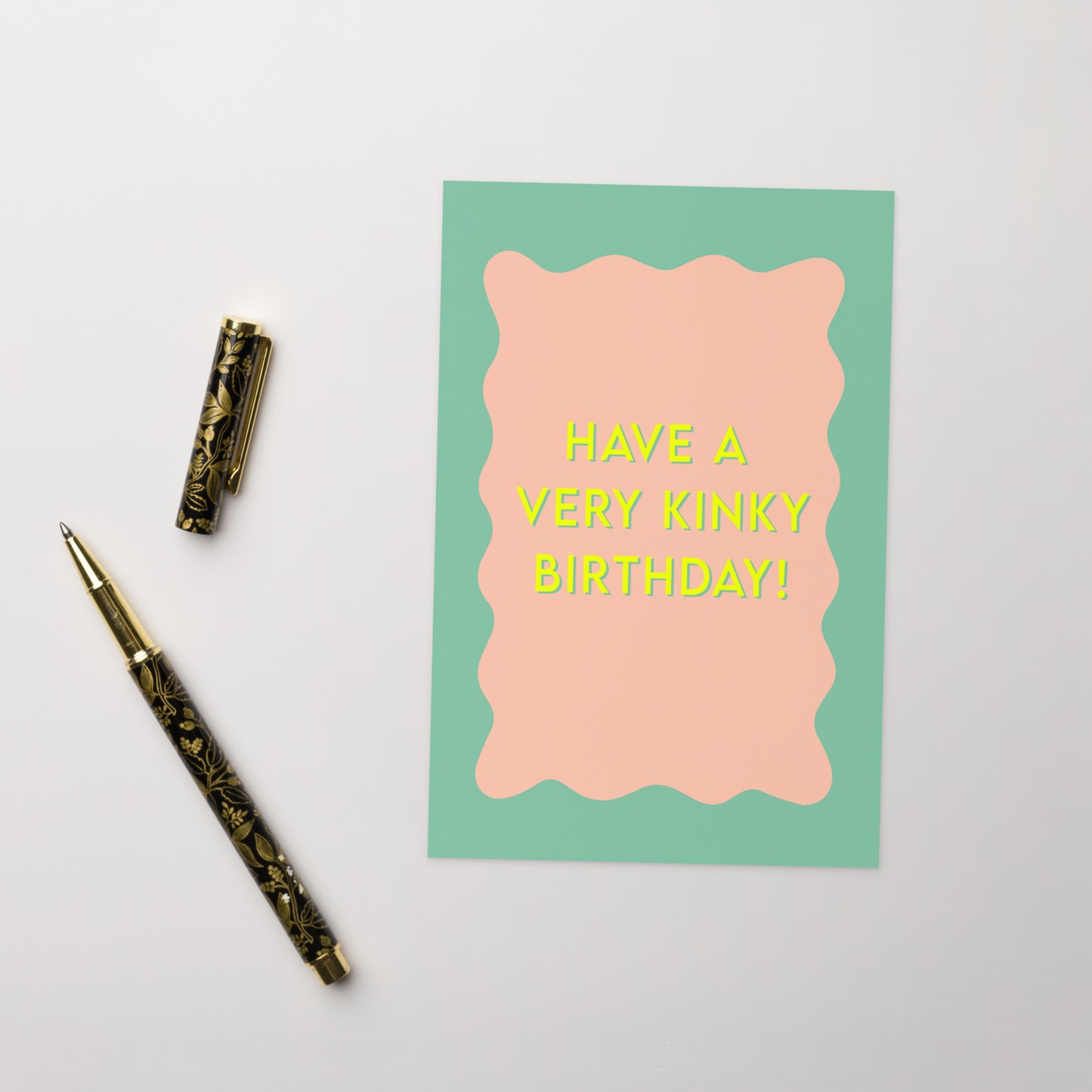 Have a Very Kinky Birthday Greeting Card - Pleasure-positive Cheeky Vintage Card