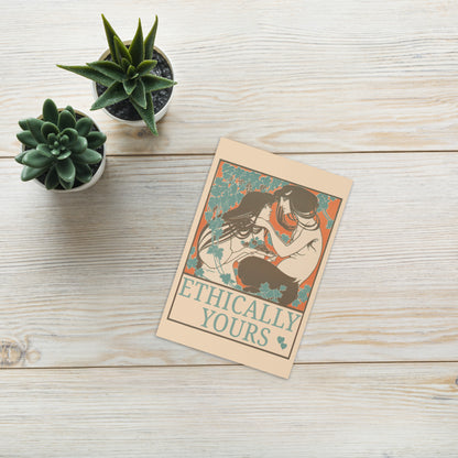 Ethically Yours Greeting Card – Vintage Art Nouveau Ethical Non-Monogamy Love Card