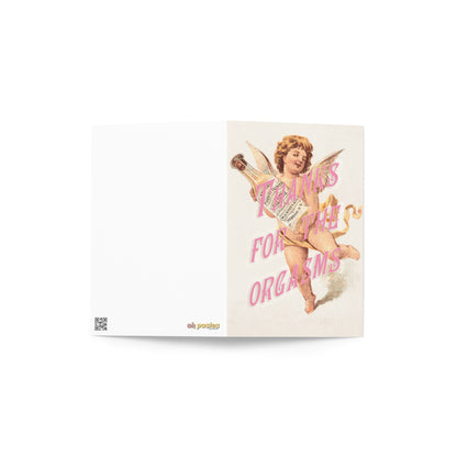 Thanks for the Orgasms Greeting Card – Vintage Cheeky Gratitude Stationery