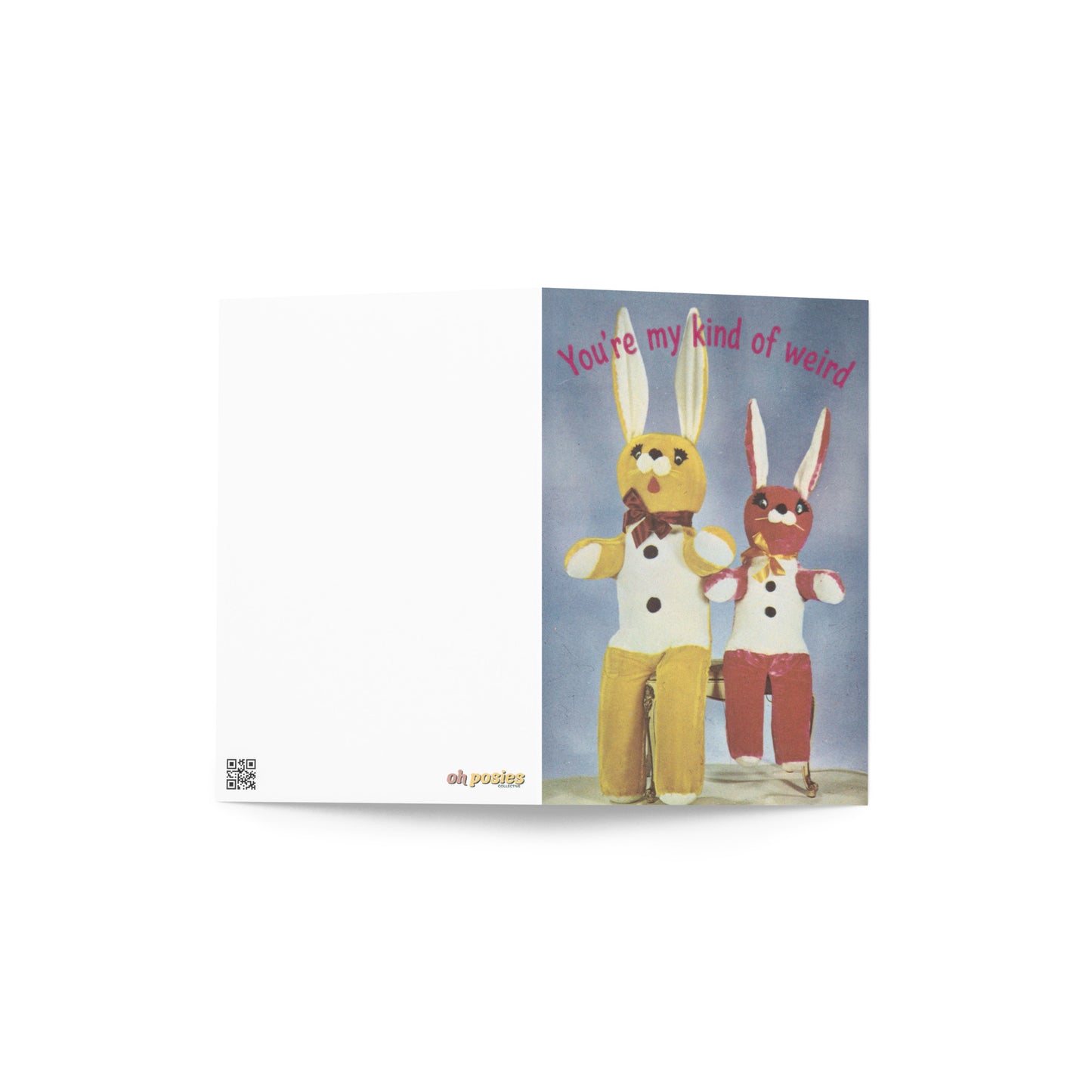 You're My Kind of Weird Greeting Card – Vintage Quirky Love Card