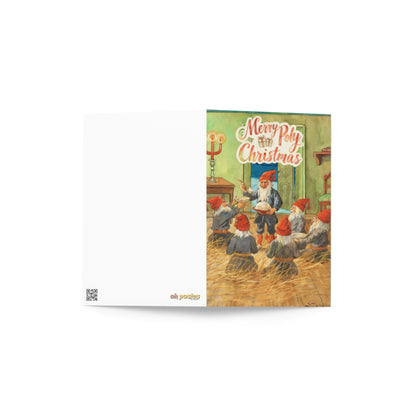 Merry Poly Christmas Greeting card – Vintage Holiday Card for ENM & Choosen Family