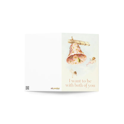 I Want to Be With Both of You – Vintage Polyamory Greeting Card