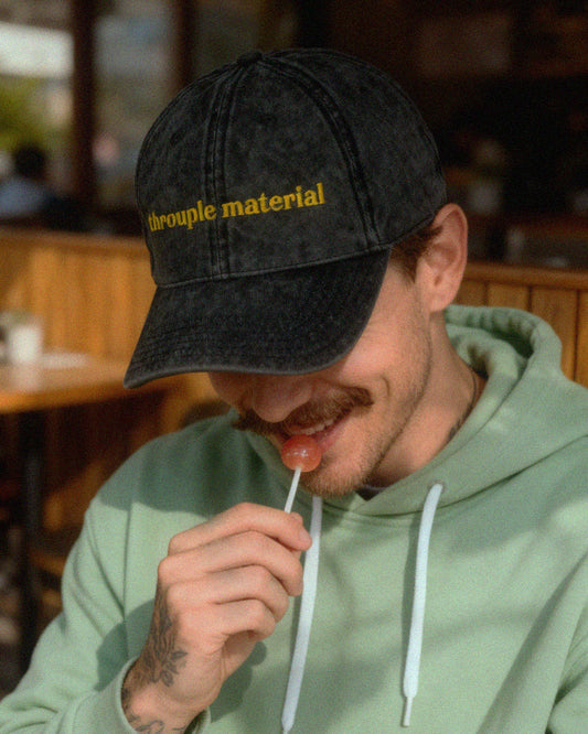 Throuple Material Vintage Cap – Embroidered Cheeky ENM Flex