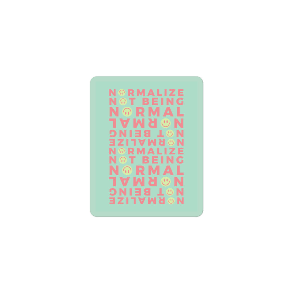 Green non-normative affirmation sticker with smileys for home decor 