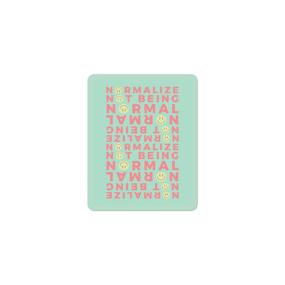 Green non-normative affirmation sticker with smileys for home decor 