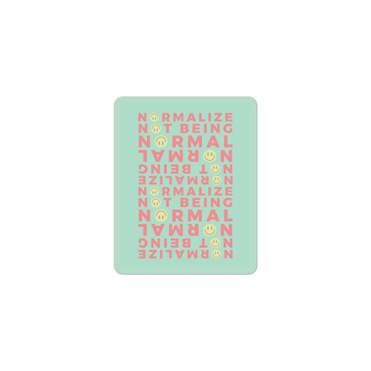 Green non-normative affirmation sticker with smileys for home decor 