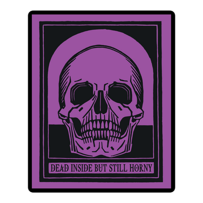 Dead Inside Vinyl Sticker – Vintage Skull Dark Humor Decal
