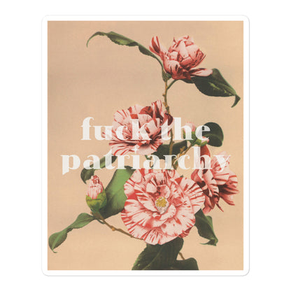 Feminist Vinyl Sticker – Vintage Floral Quote Empowerment Design