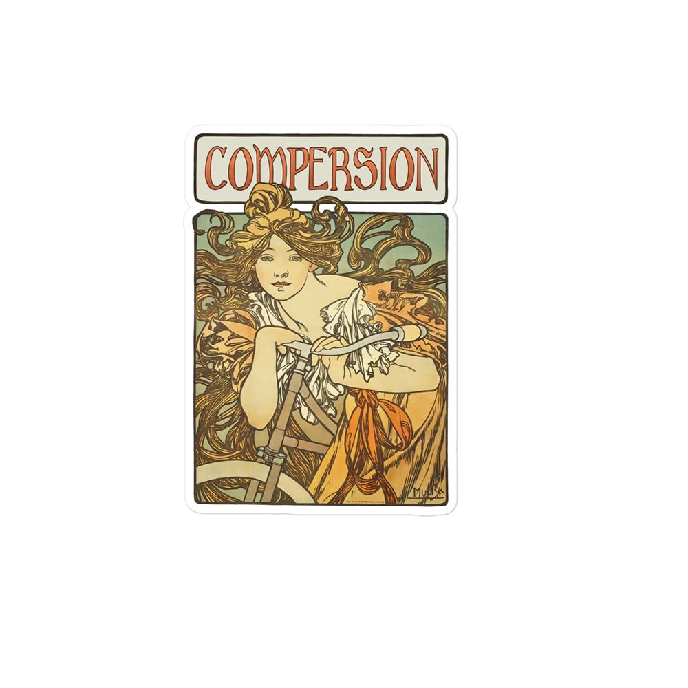 Vintage Compersion Vinyl Sticker – Art Nouveau Ethical Non-Monogamy Symbol Decal