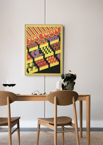 Very Fruity Poster – Queer Humor Vintage Style Wall Art